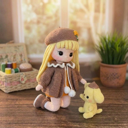 Crochet Pompom Purin Pattern