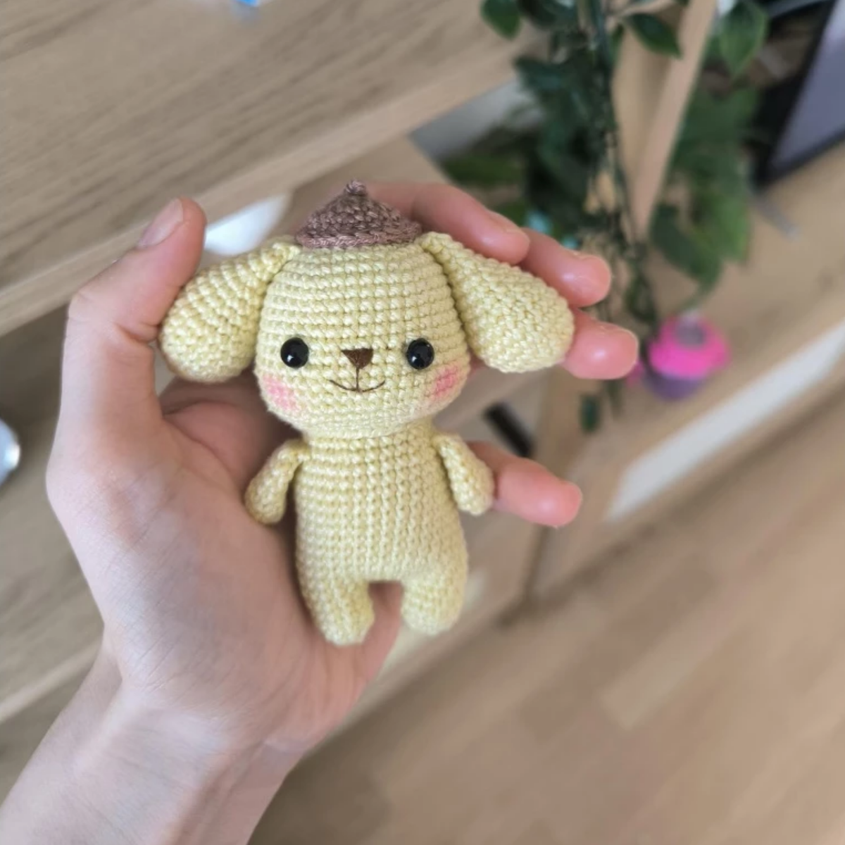 Crochet Pompom Purin Pattern