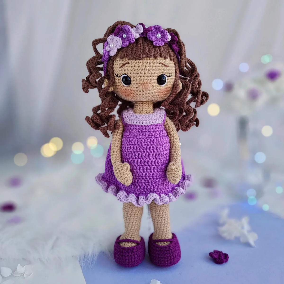 Crochet Purple Princess Doll Pattern