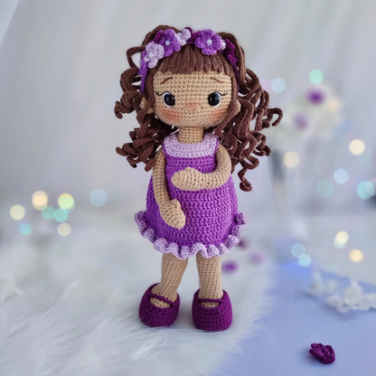 Crochet Purple Princess Doll Pattern