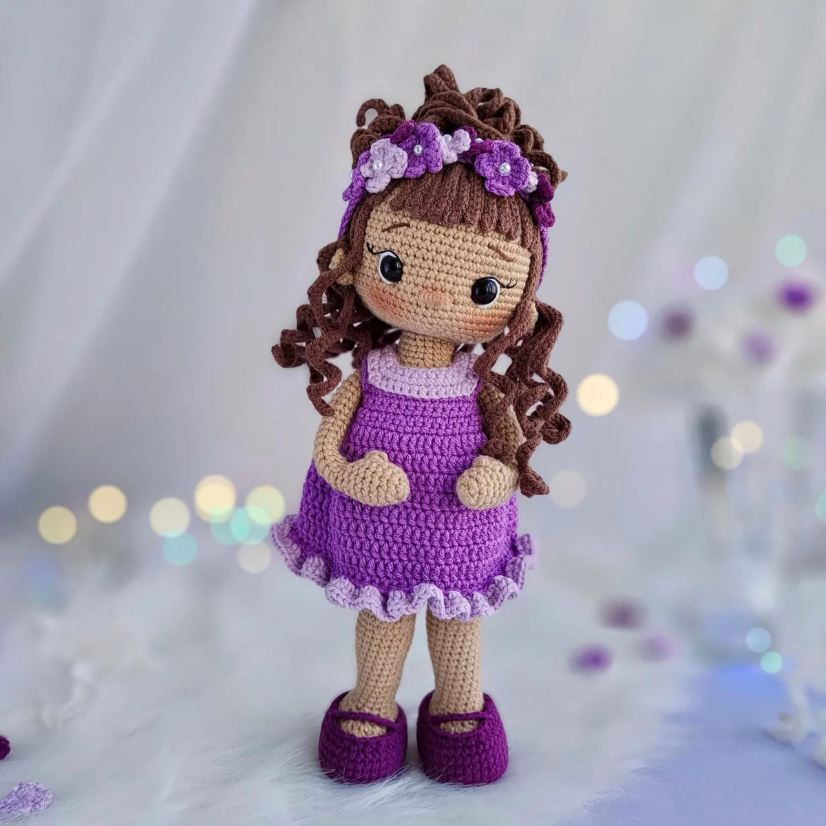 Crochet Purple Princess Doll Pattern