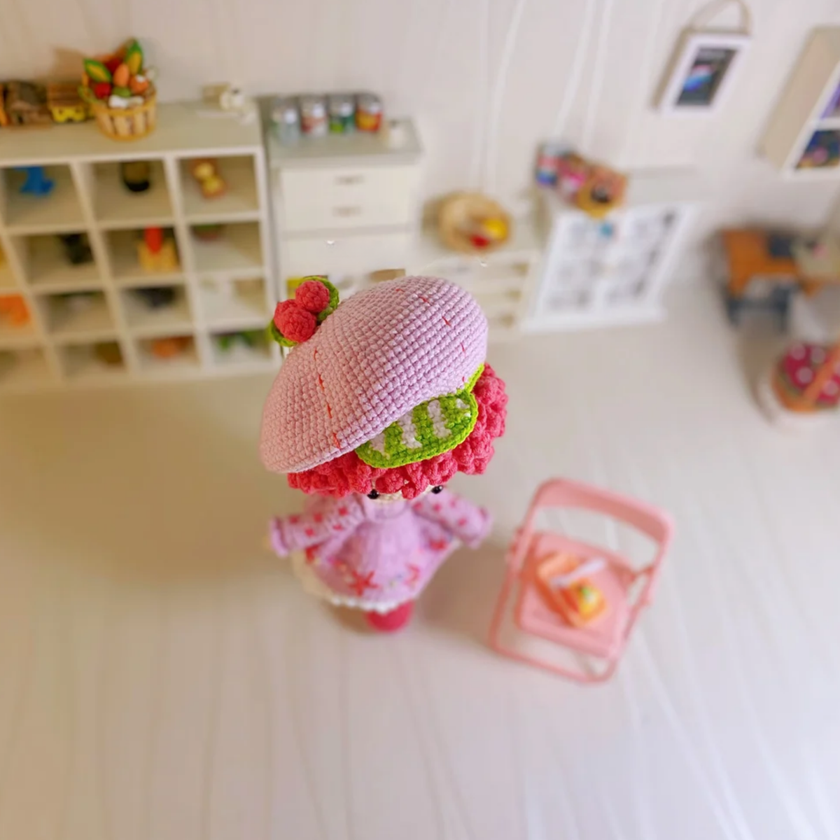 Crochet Raspberry Tart Chibi Doll Pattern