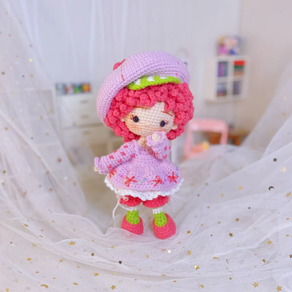 Crochet Raspberry Tart Chibi Doll Pattern