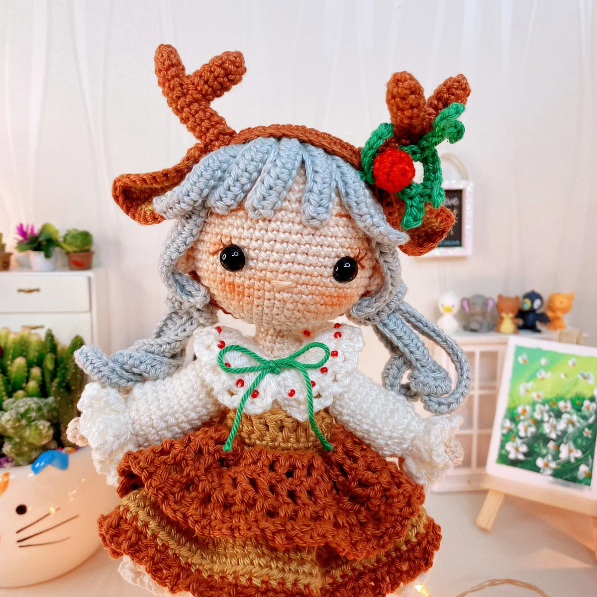 Crochet Stella the Reindeer Girl Pattern