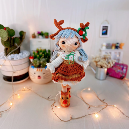 Crochet Stella the Reindeer Girl Pattern
