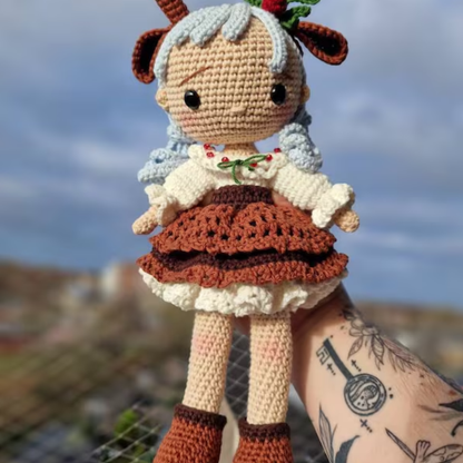 Crochet Stella the Reindeer Girl Pattern