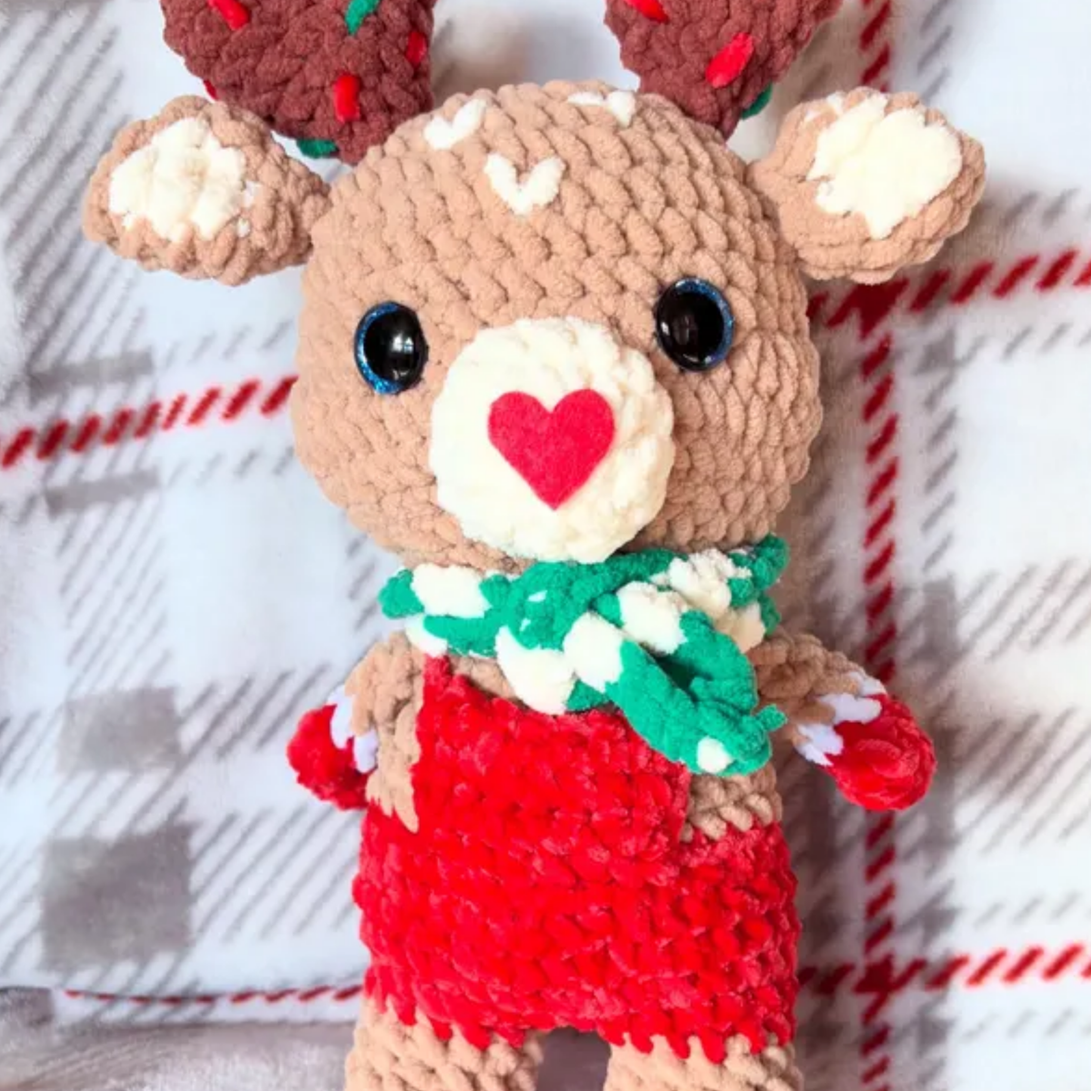 Crochet Xmas Reiny the Reindeer Brothers Pattern (3 in 1)