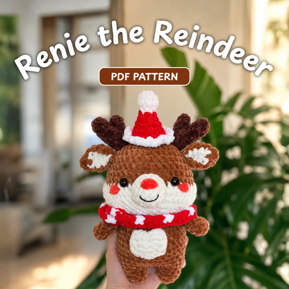 Crochet RENIE the Reindeer Amigurumi Pattern