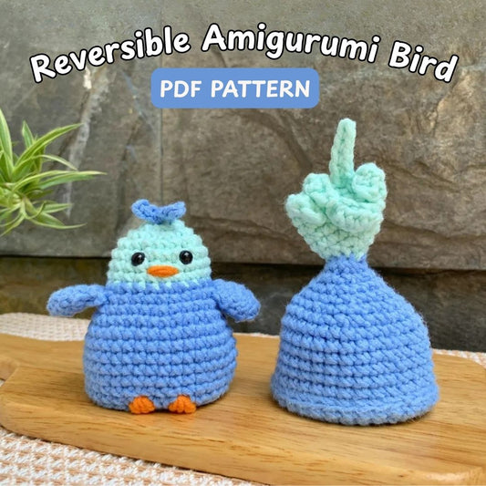 Flip The Bird Crochet Pattern | Reversible Amigurumi Bird