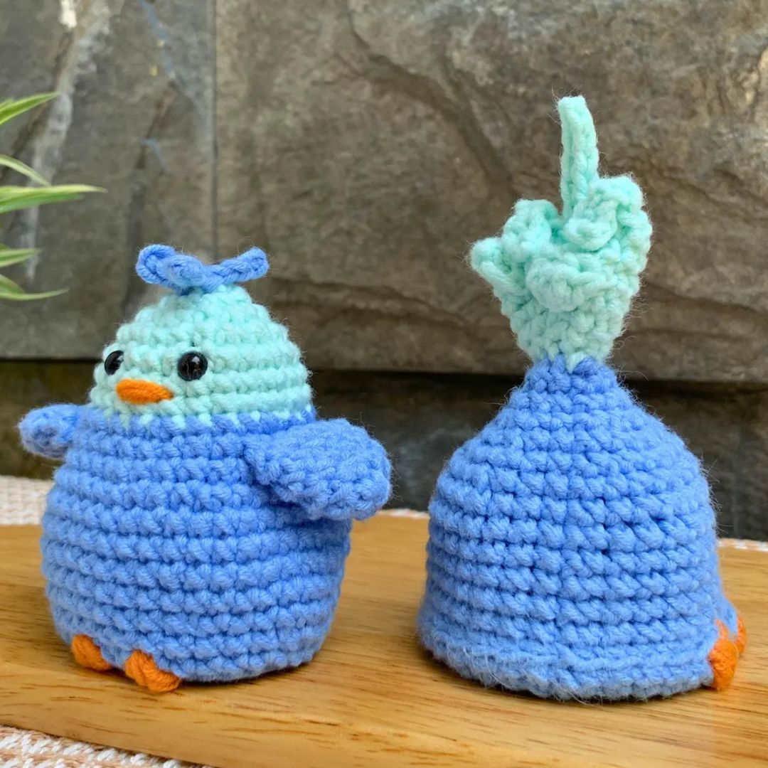 Flip The Bird Crochet Pattern | Reversible Amigurumi Bird