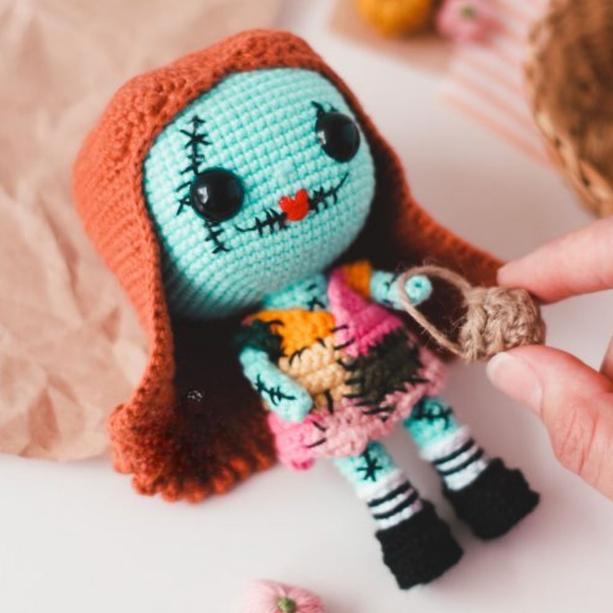 Crochet Sally Skellington Amigurumi Pattern (Pack)
