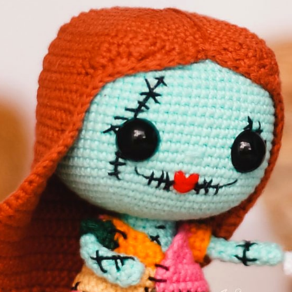 Crochet Sally Skellington Amigurumi Pattern (Pack)