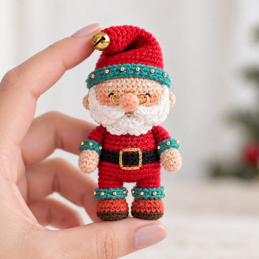Crochet Santa Claus Amigurumi Pattern (Globe Display)