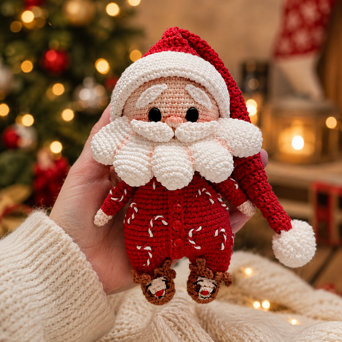 Crochet Sleepy Santa Claus Amigurumi Pattern