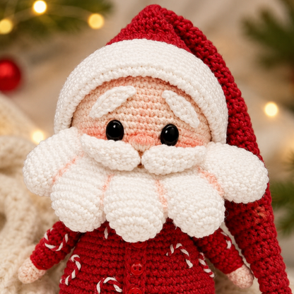 Crochet Sleepy Santa Claus Amigurumi Pattern