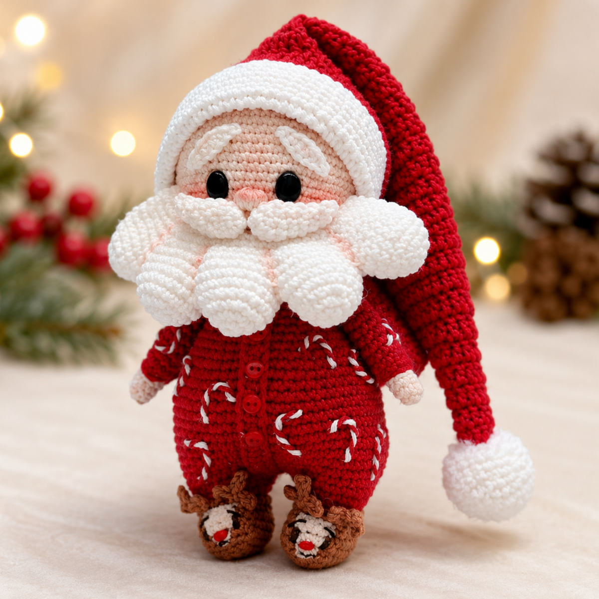 Crochet Sleepy Santa Claus Amigurumi Pattern