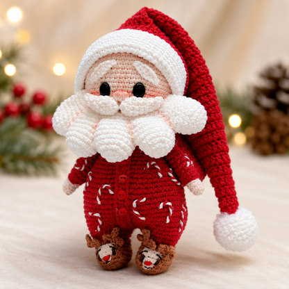 Crochet Sleepy Santa Claus Amigurumi Pattern