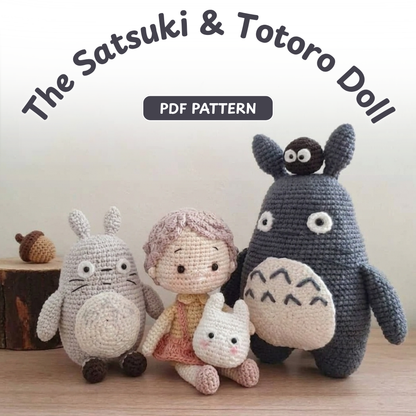 Crochet Satsuki and Totoro Doll Pattern