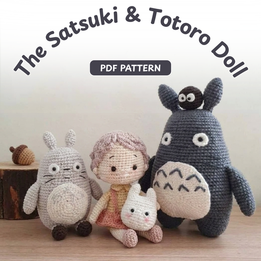 Crochet Satsuki and Totoro Doll Pattern