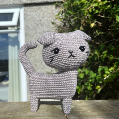 Crochet Scottish Fold Cat Pattern (2 Color Versions)