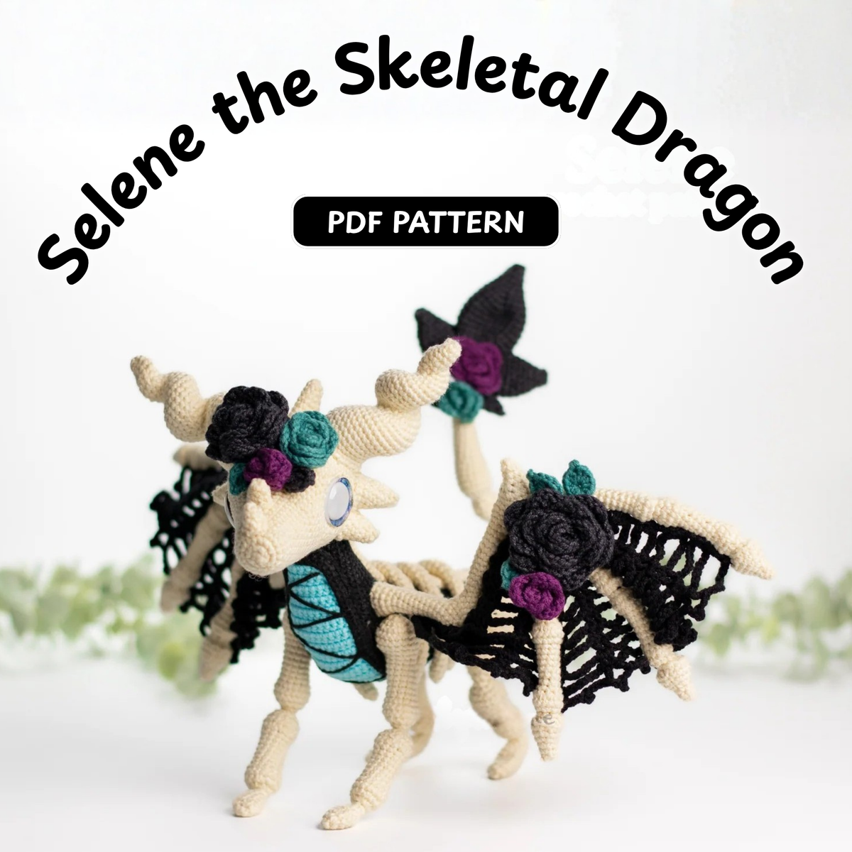 Crochet Selene the Skeletal Dragon Pattern