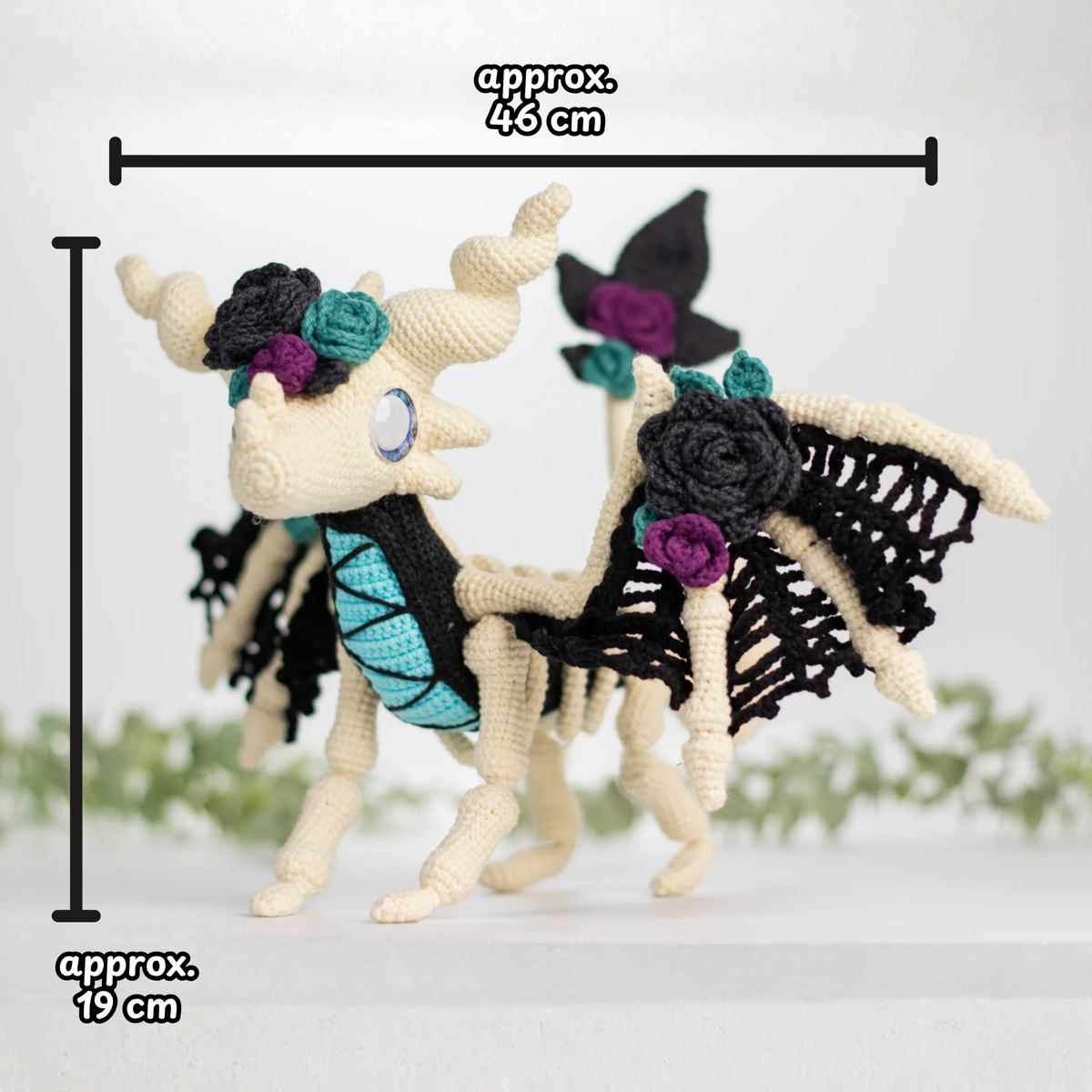 Crochet Selene the Skeletal Dragon Pattern
