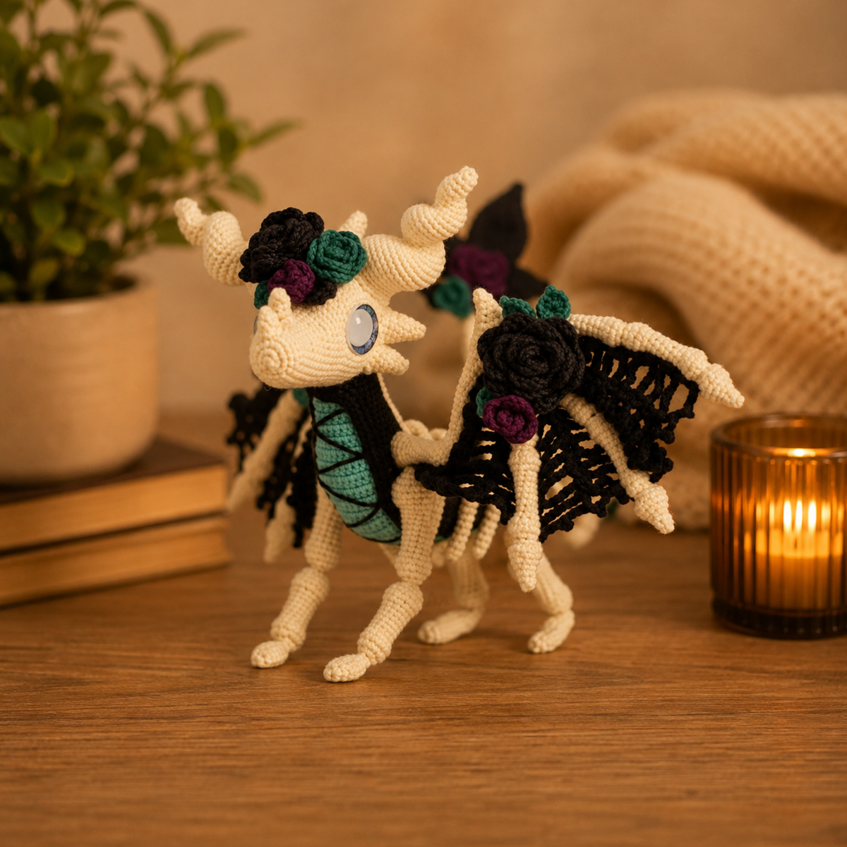 Crochet Selene the Skeletal Dragon Pattern