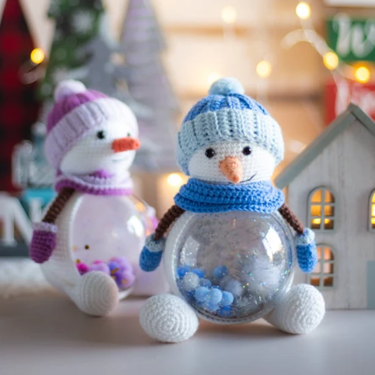 Crochet Snowman Amigurumi Pattern (Globe Display)