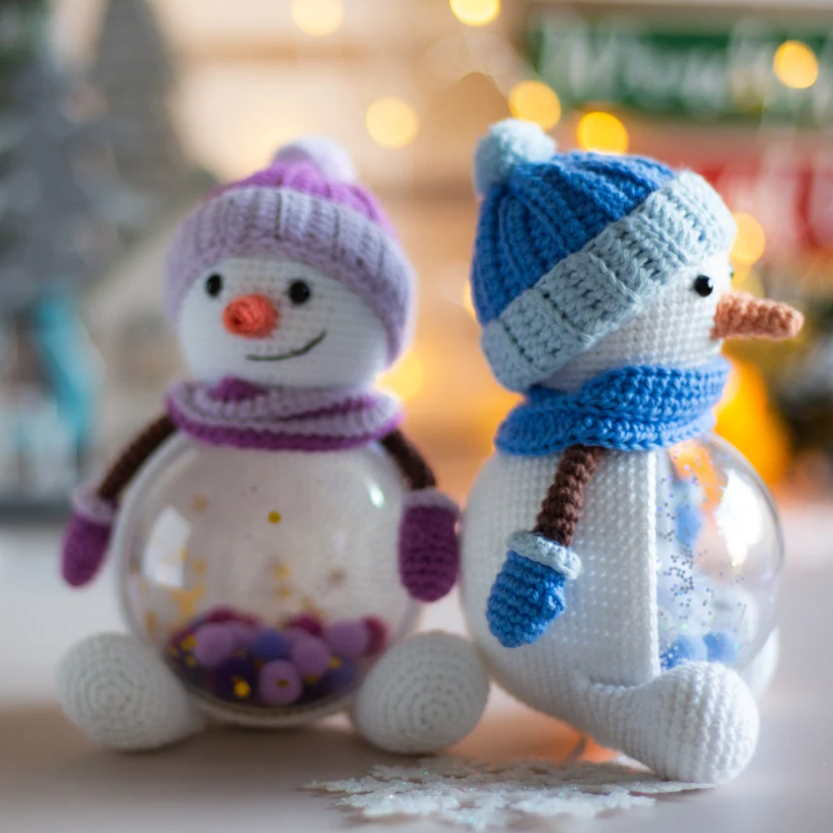 Crochet Snowman Amigurumi Pattern (Globe Display)
