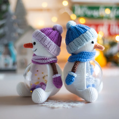 Crochet Snowman Amigurumi Pattern (Globe Display)
