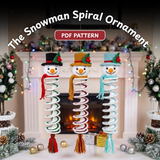 Snowman Spiral Ornament Crochet Pattern | Christmas Gift and Hanging Decoration