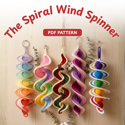 Crochet 5 in 1 Spiral Wind Spinner Pattern