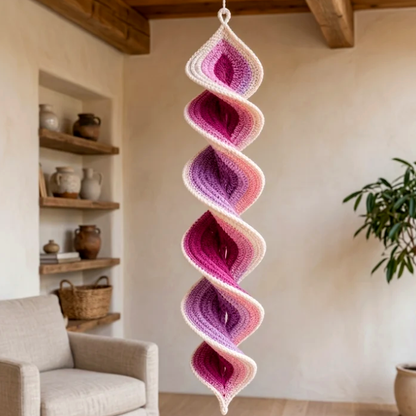 Crochet 5 in 1 Spiral Wind Spinner Pattern