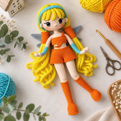 Crochet Stella Amigurumi Fairy Doll Pattern