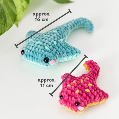 Crochet Mini Stingray Amigurumi Pattern (4 Versions)