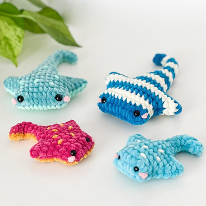 Crochet Mini Stingray Amigurumi Pattern (4 Versions)