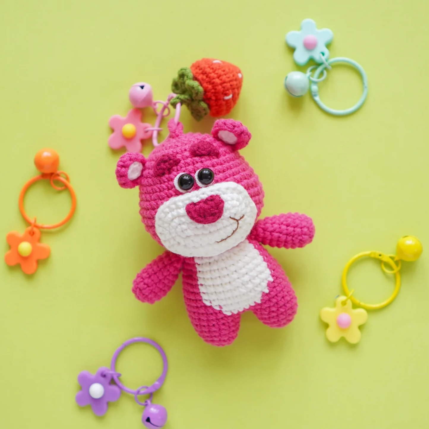 Strawberry Bear Crochet Pattern (2 Sizes)