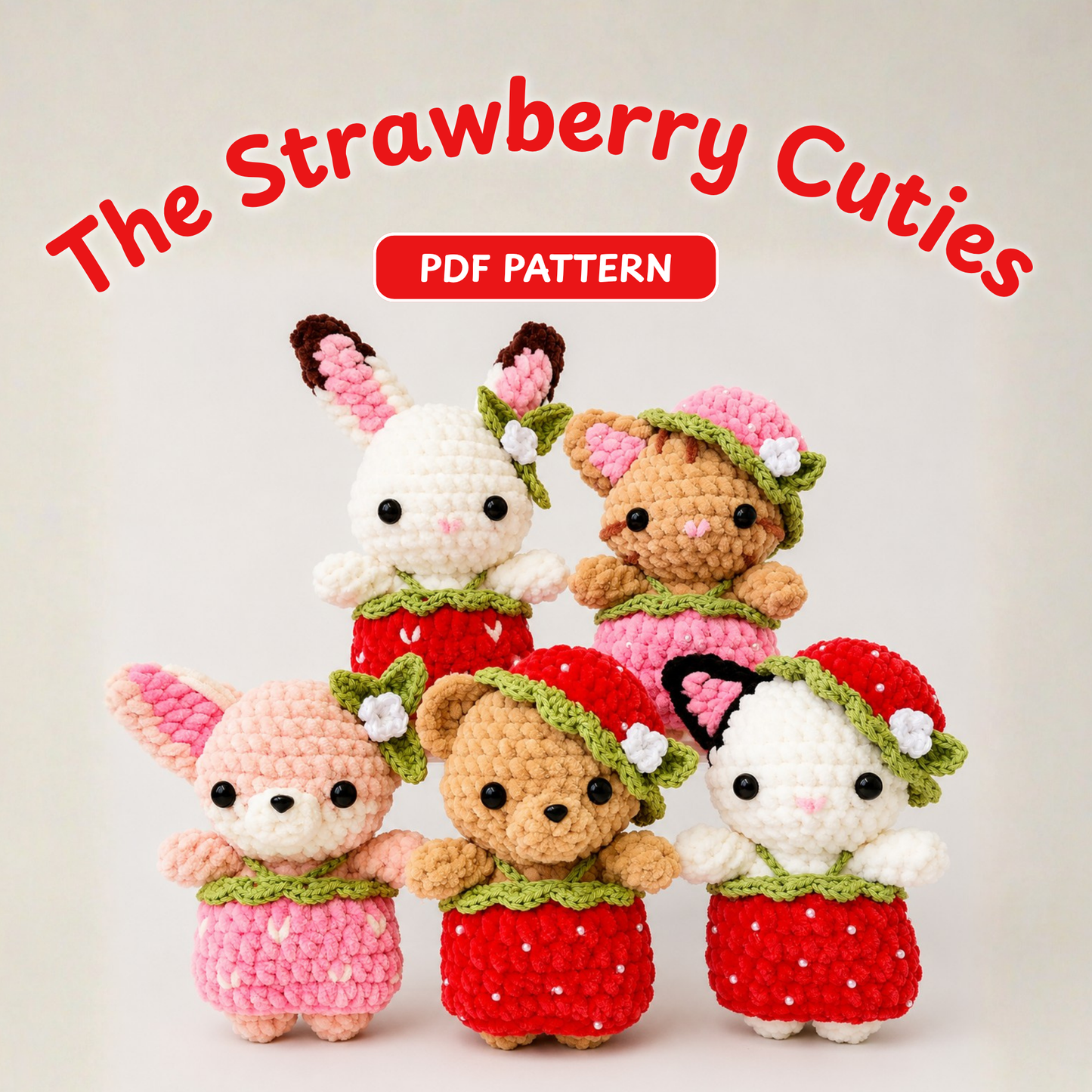 Crochet Fairy Critters Pattern (Bunny and Deer, 2 Characters and 2 Outfits)