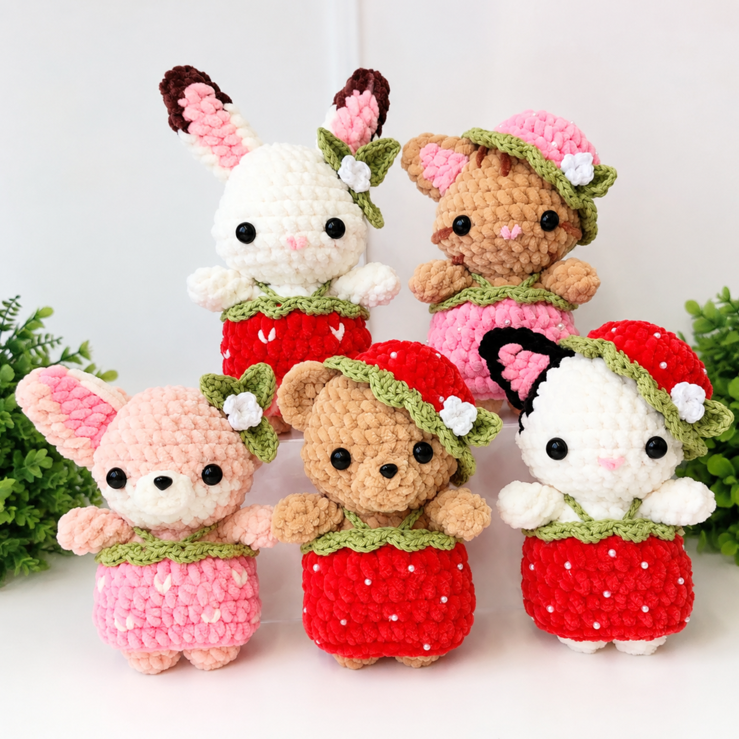 Crochet Fairy Critters Pattern (Bunny and Deer, 2 Characters and 2 Outfits)