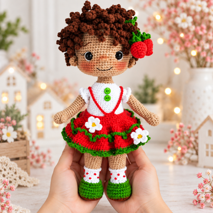 Crochet Strawberry Doll Amigurumi Pattern