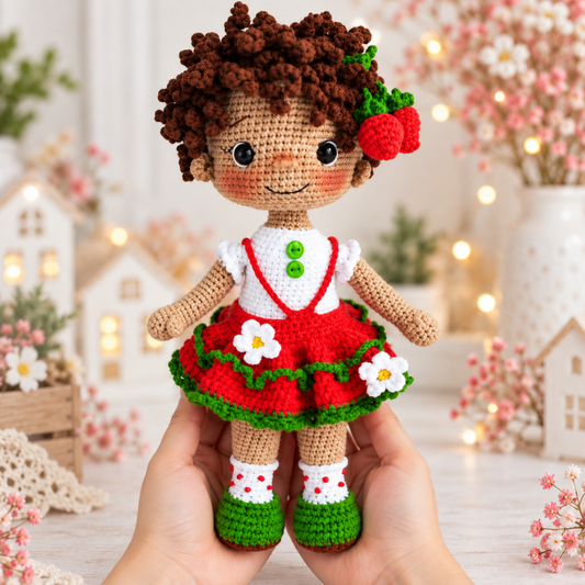 Crochet Strawberry Doll Amigurumi Pattern