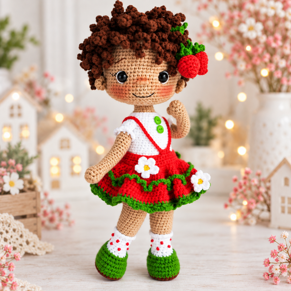 Crochet Strawberry Doll Amigurumi Pattern