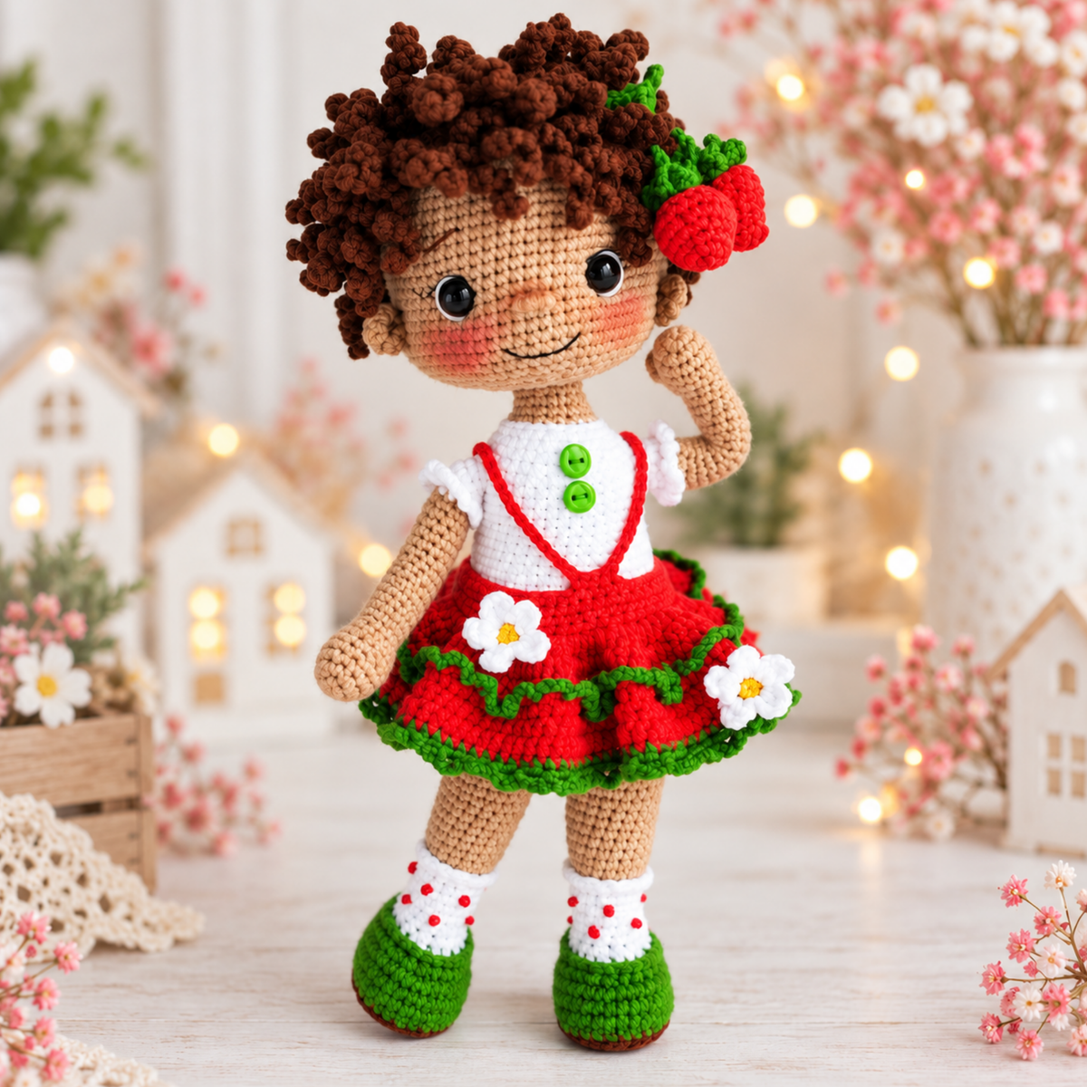 Crochet Strawberry Doll Amigurumi Pattern