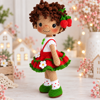 Crochet Strawberry Doll Amigurumi Pattern