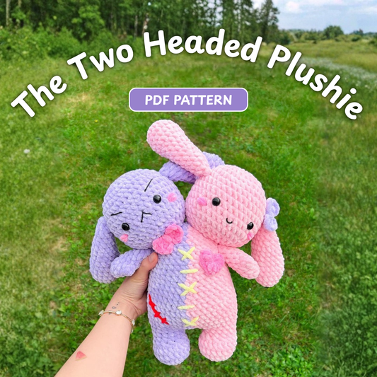 Crochet Two Headed Plushie Pattern