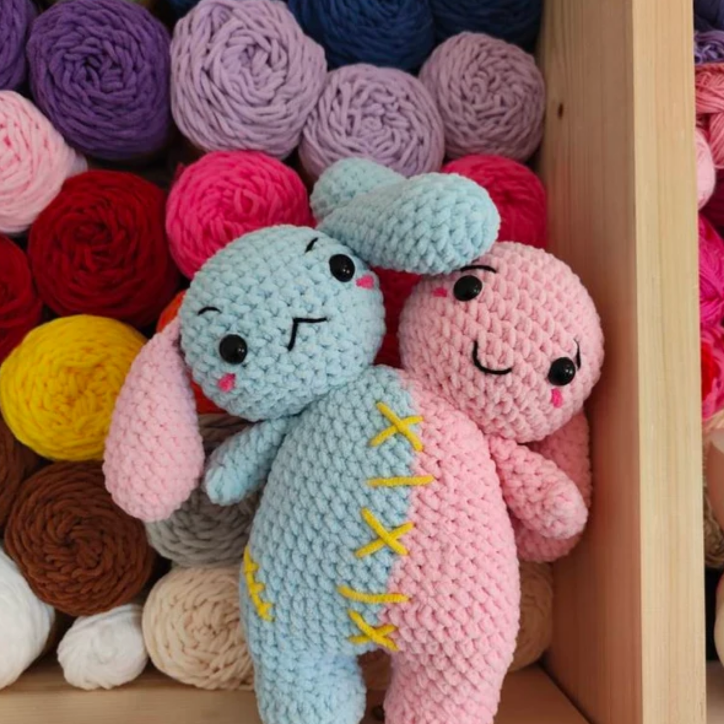 Crochet Two Headed Plushie Pattern