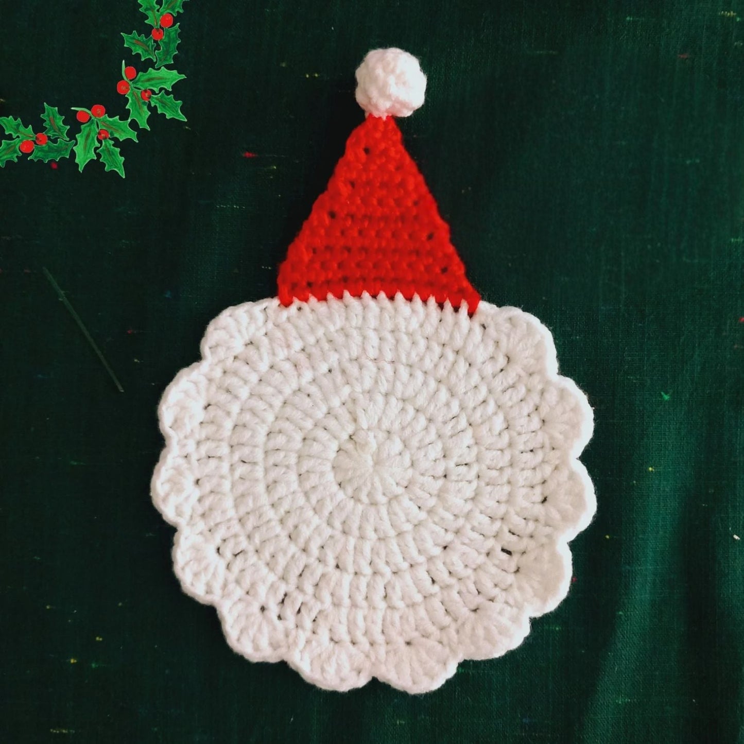 Santa Claus & Chicken Crochet Coaster Patterns(2-in-1)
