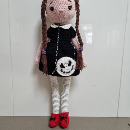 Crochet Wednesday Amigurumi Doll Pattern