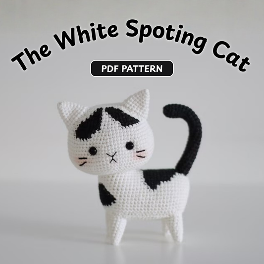 Crochet White Spotting Cat Pattern