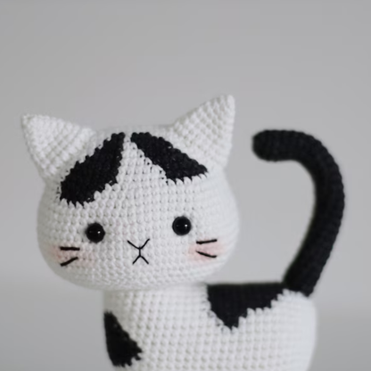 Crochet White Spotting Cat Pattern